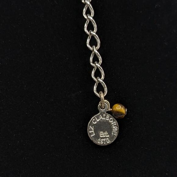 Liz Claiborne Silver Tone Shiny Mirrored Bubble Adjustable Choker Necklace - Picture 4 of 9